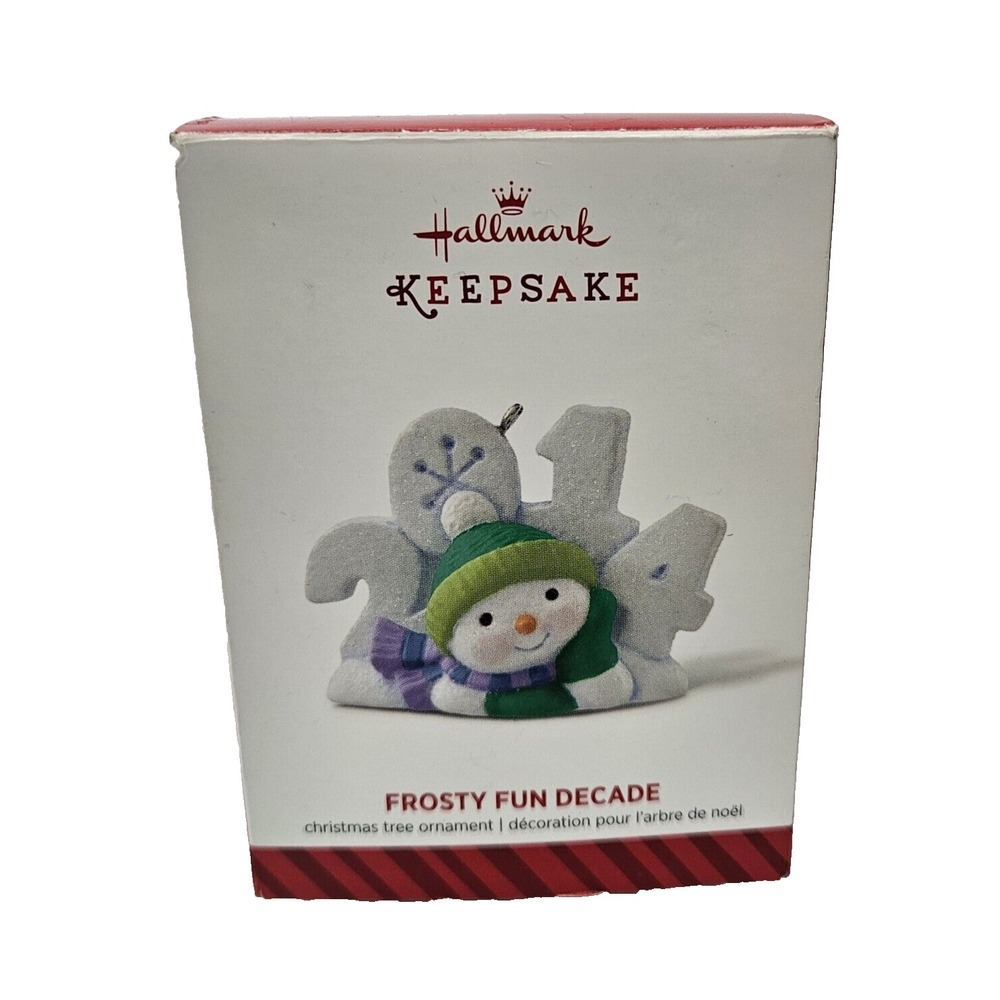 Hallmark Keepsake Snowman Ornament 2014 Frosty Fun Decade Christmas Tree